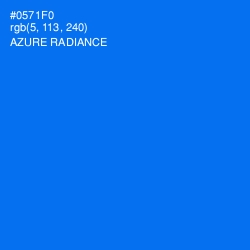 #0571F0 - Azure Radiance Color Image